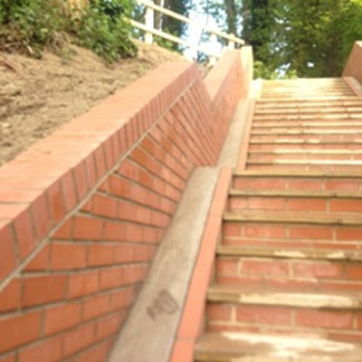 New steps and ramp on cycle path Torquay